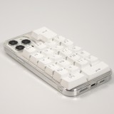 Coque iPhone 13 Pro Max - Clavier d'ordinateur rétro 3D (Disposition aléatoire) - Transparent