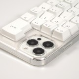Coque iPhone 13 Pro Max - Clavier d'ordinateur rétro 3D (Disposition aléatoire) - Transparent