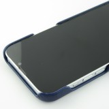 Coque iPhone 13 Pro Max - Double cuir bleu - Noir
