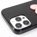 iPhone 13 Pro Max Case Hülle - 3D Herz Gel - Schwarz