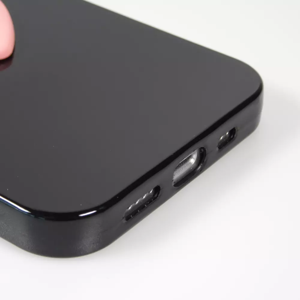 iPhone 13 Pro Max Case Hülle - 3D Herz Gel - Schwarz