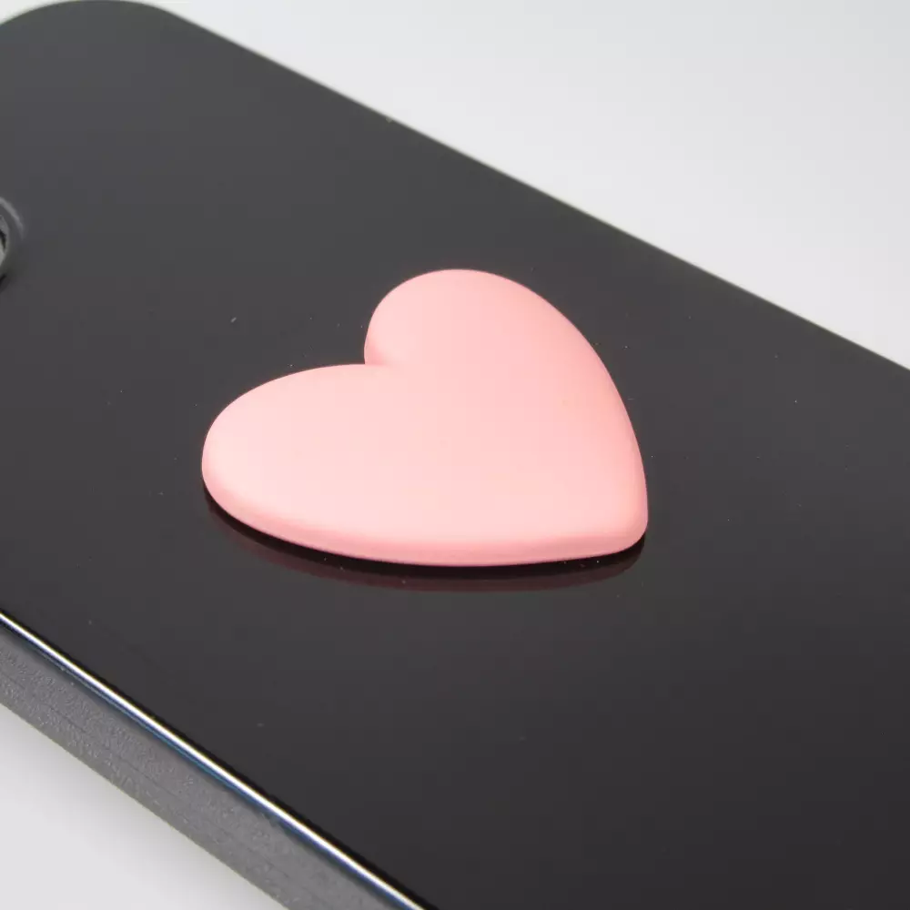 iPhone 13 Pro Max Case Hülle - 3D Herz Gel - Schwarz