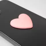 iPhone 13 Pro Max Case Hülle - 3D Herz Gel - Schwarz