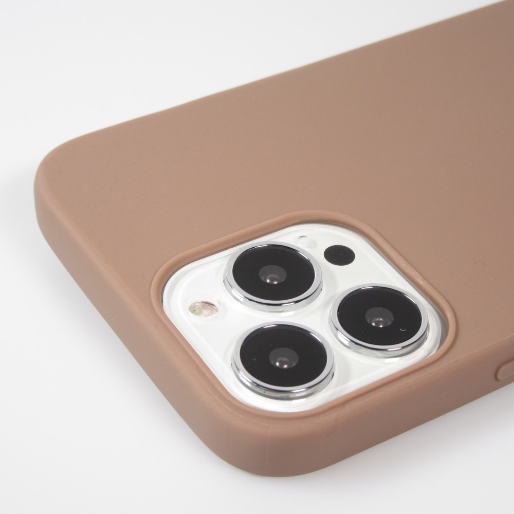 Coque iPhone 15 Plus - Silicone Mat - Brun