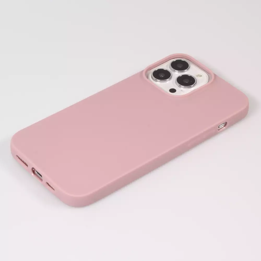 iPhone 13 Pro Max Case Hülle - Silikon Mat - Blass- Rosa