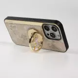 iPhone 13 Pro Max Case Hülle - Perlmutt Schmetterling Strass mit Videounterstützung - Rosa