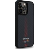 Coque iPhone 13 Pro - Red Bull Racing Carbon Powerbar MagSafe - Noir