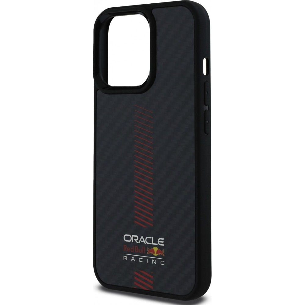 Coque iPhone 13 Pro - Red Bull Racing Carbon Powerbar MagSafe - Noir