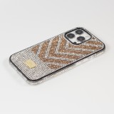 Coque iPhone 13 Pro Max - Shiny Lines  - Or