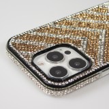 Coque iPhone 13 Pro Max - Shiny Lines  - Or