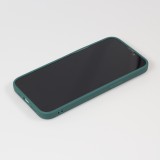 Coque iPhone 13 Pro - Silicone Mat Coeur doré - Vert foncé