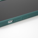 Coque iPhone 13 Pro - Silicone Mat Coeur doré - Vert foncé