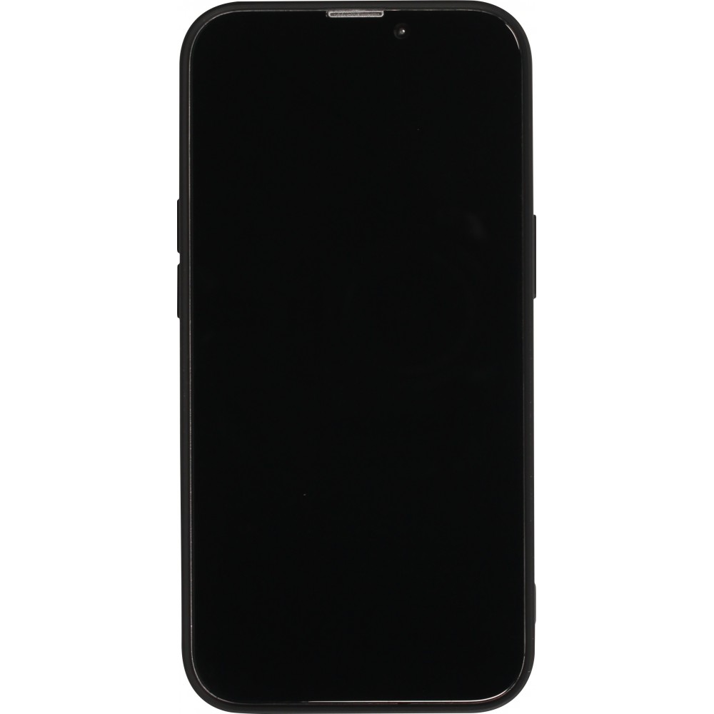 Coque iPhone 13 Pro - Silicone Mat Skull flowers - Noir