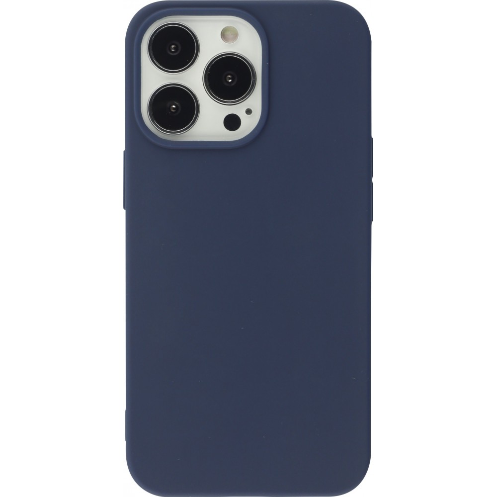 iPhone 13 Pro Case Hülle - Silikon Mat dunkelblau