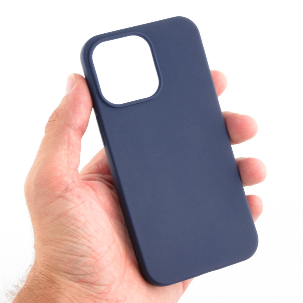 iPhone 13 Pro Case Hülle - Silikon Mat dunkelblau