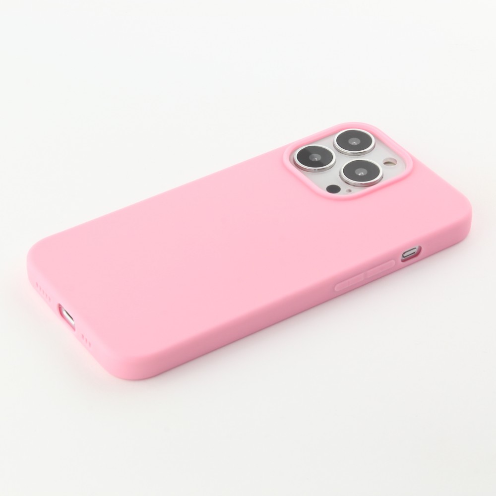 Coque iPhone 15 Pro Max - Silicone Mat - Rose foncé