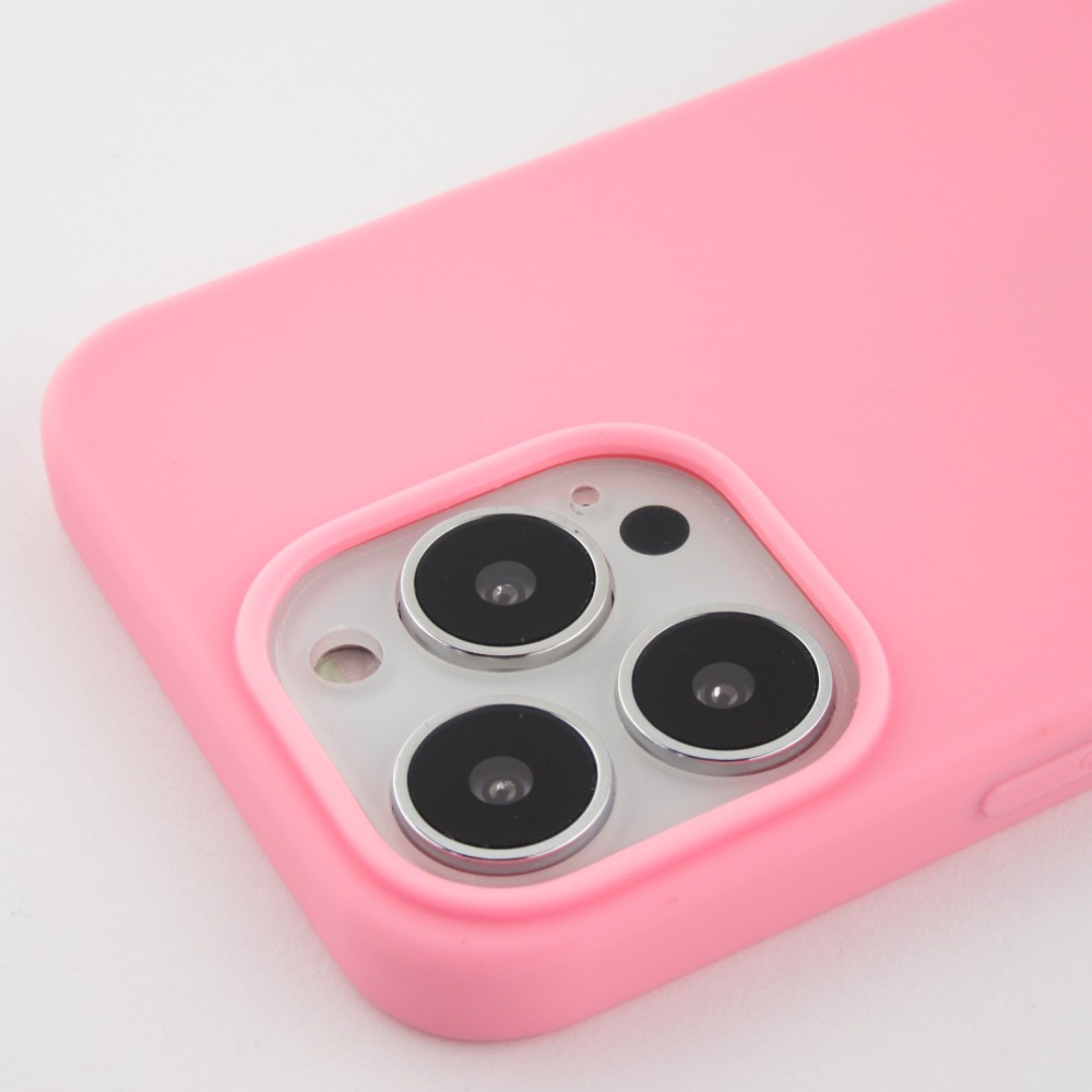 Coque iPhone 15 Pro Max - Silicone Mat - Rose foncé
