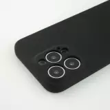 iPhone 13 Pro Max Case Hülle - Silikon mit Kordel und Haken - Schwarz