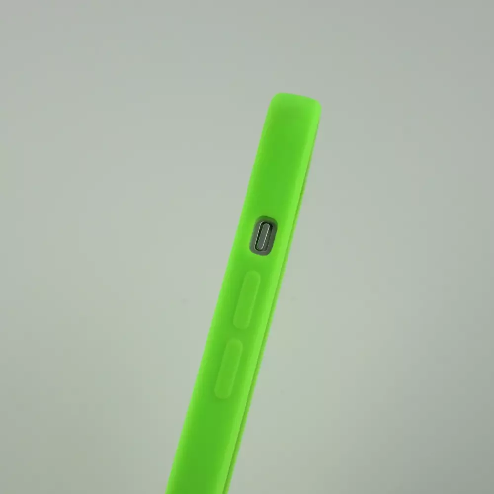iPhone 13 Pro Max Case Hülle - Silikon mit Kordel und Haken - Hellgrün