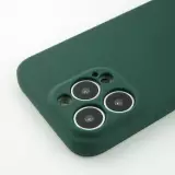 iPhone 13 Pro Max Case Hülle - Silikon mit Kordel und Haken - Dunkelgrün