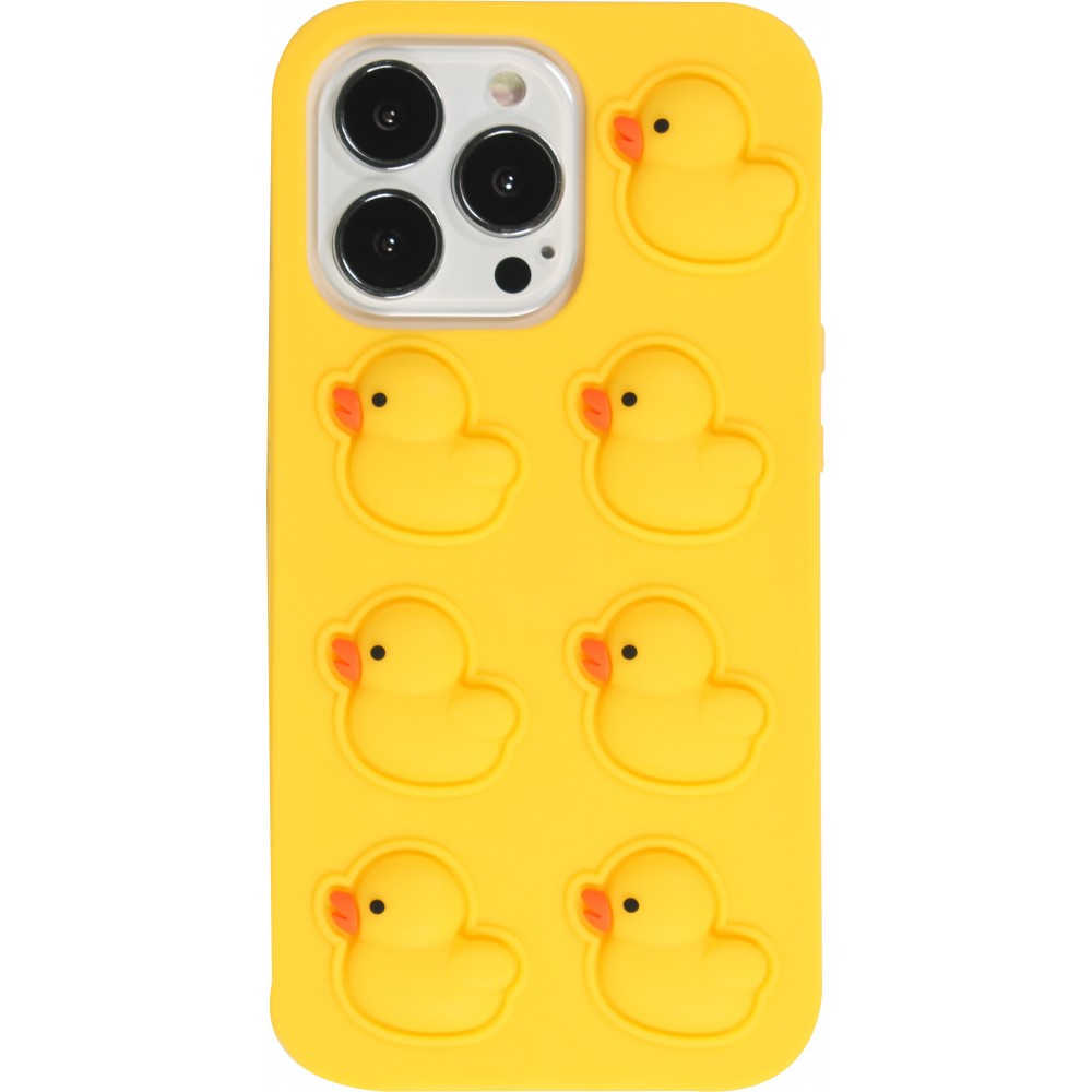 Coque iPhone 13 Pro Max - Silicone jeu éclate bulles anti-stress canards