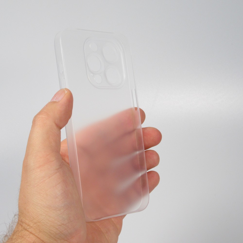 iPhone 13 Pro Max Case Hülle - Plastik ultra dünn semi-transparent matt - Weiss