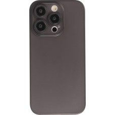 Coque iPhone 16 Pro - plastique ultra fin semi-transparent mat - Noir