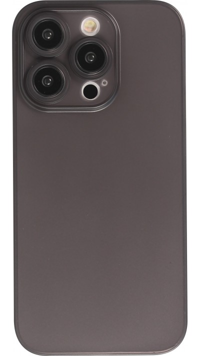 Coque iPhone 15 Pro Max - plastique ultra fin semi-transparent mat - Noir