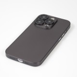 Coque iPhone 16 Pro - plastique ultra fin semi-transparent mat - Noir