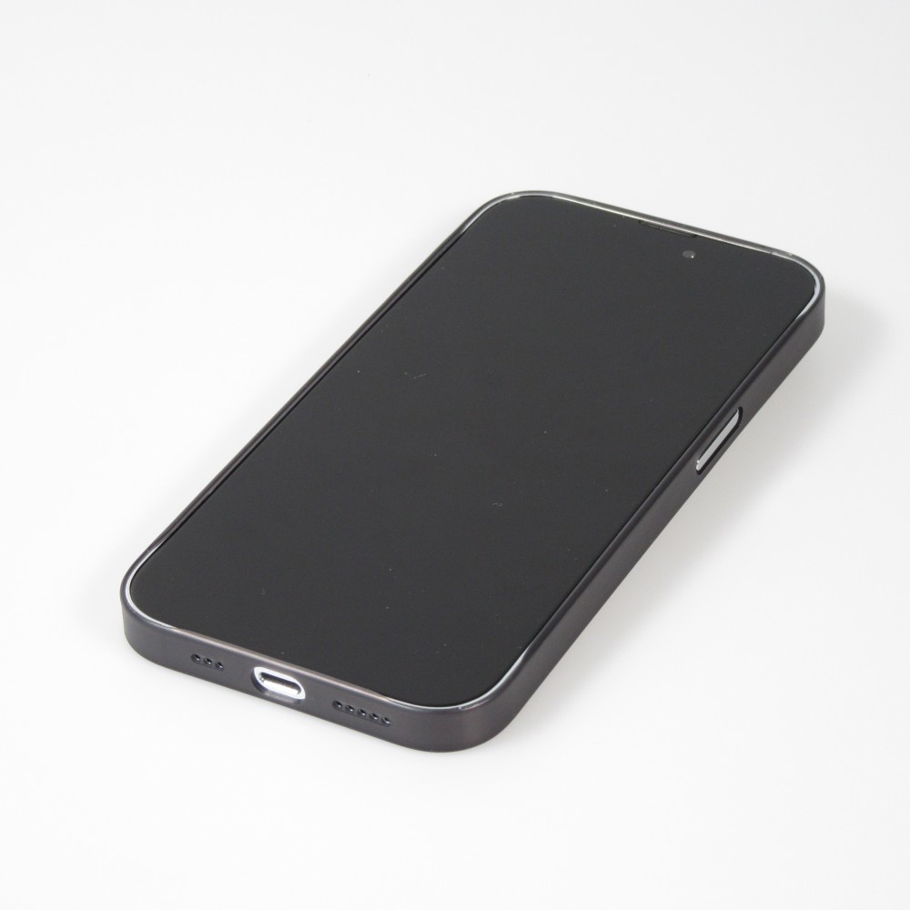 Coque iPhone 16 Pro - plastique ultra fin semi-transparent mat - Noir