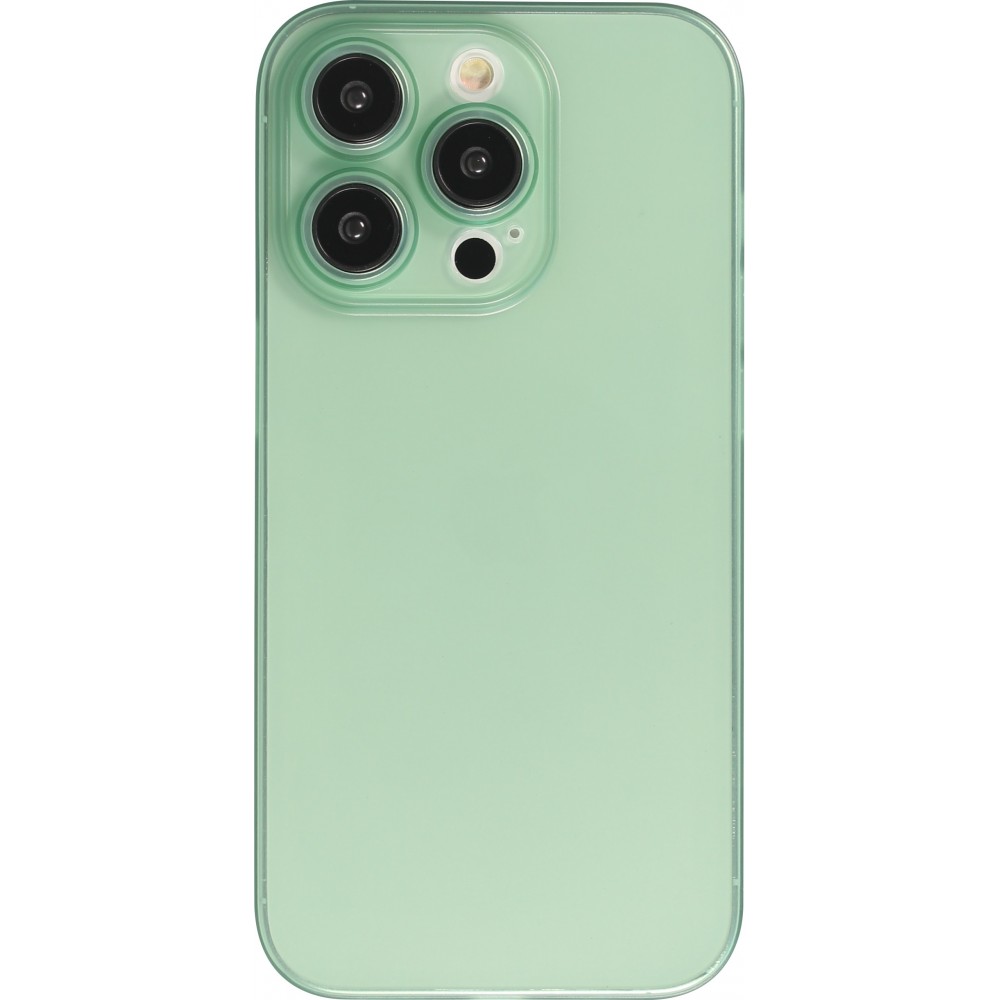 Coque iPhone 15 Pro Max - plastique ultra fin semi-transparent mat - Vert