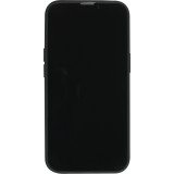 Coque iPhone 13 - Silicone Mat Coeur doré - Noir
