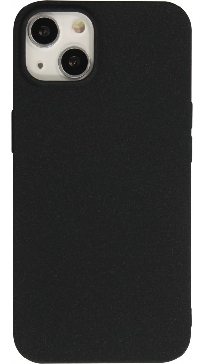 iPhone 13 Case Hülle - Silikon Mat Rau - Schwarz