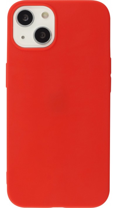 Coque iPhone 15 - Silicone Mat - Rouge