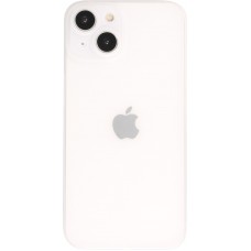 Coque iPhone 14 - plastique ultra fin semi-transparent mat - Blanc