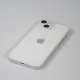 Coque iPhone 14 - plastique ultra fin semi-transparent mat - Blanc