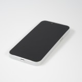 Coque iPhone 14 - plastique ultra fin semi-transparent mat - Blanc