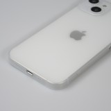 Coque iPhone 14 - plastique ultra fin semi-transparent mat - Blanc