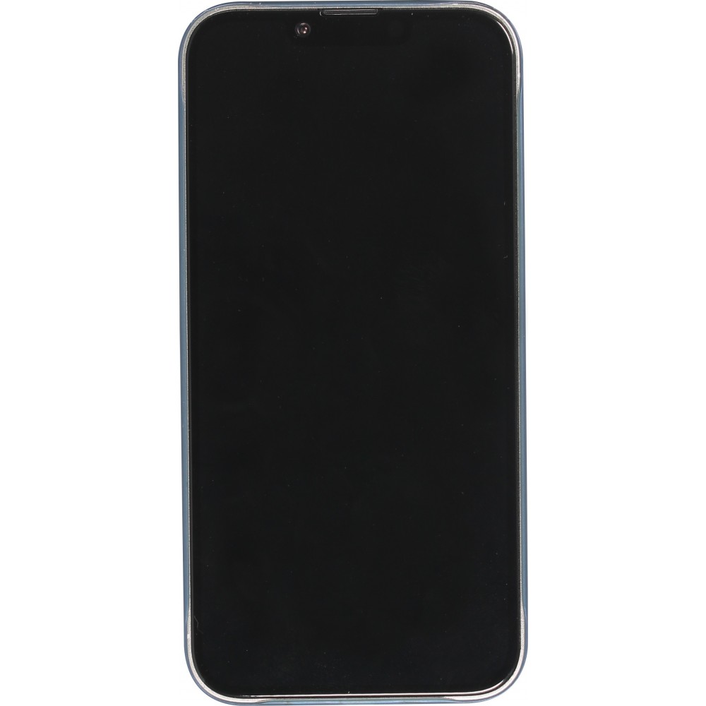 iPhone 14 Case Hülle - Plastik ultra dünn semi-transparent matt - Blau