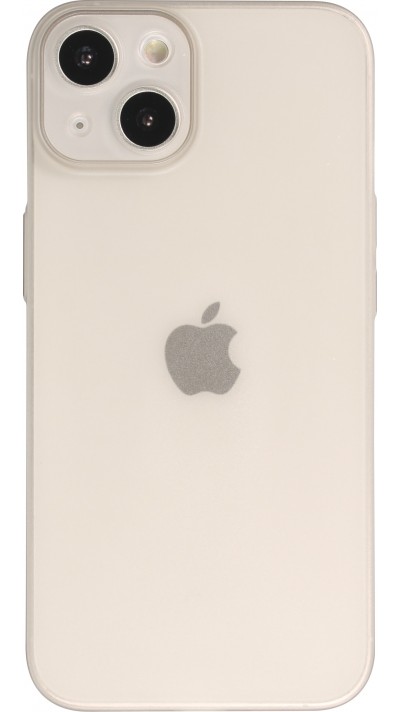 Coque iPhone 13 mini - plastique ultra fin semi-transparent mat - Gris