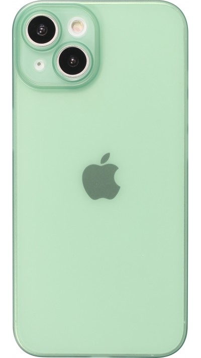 Coque iPhone 15 - plastique ultra fin semi-transparent mat - Vert