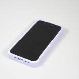 Coque iPhone 14 - Case épais en silicone avec des trous pour les stickers à fixer - Bleu clair