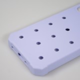 Coque iPhone 14 - Case épais en silicone avec des trous pour les stickers à fixer - Bleu clair