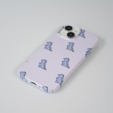 Coque iPhone 15 - Plastique glossy petit dinosaure - Violet clair