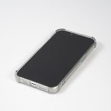 Coque iPhone 13 - Gel silicone bumper super flexible avec porte-carte transparent - Gris
