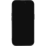 Coque iPhone 15 - Gel silicone souple - Rainbow in the clouds - Noir