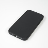 Coque iPhone 15 - Gel silicone souple - Rainbow in the clouds - Noir