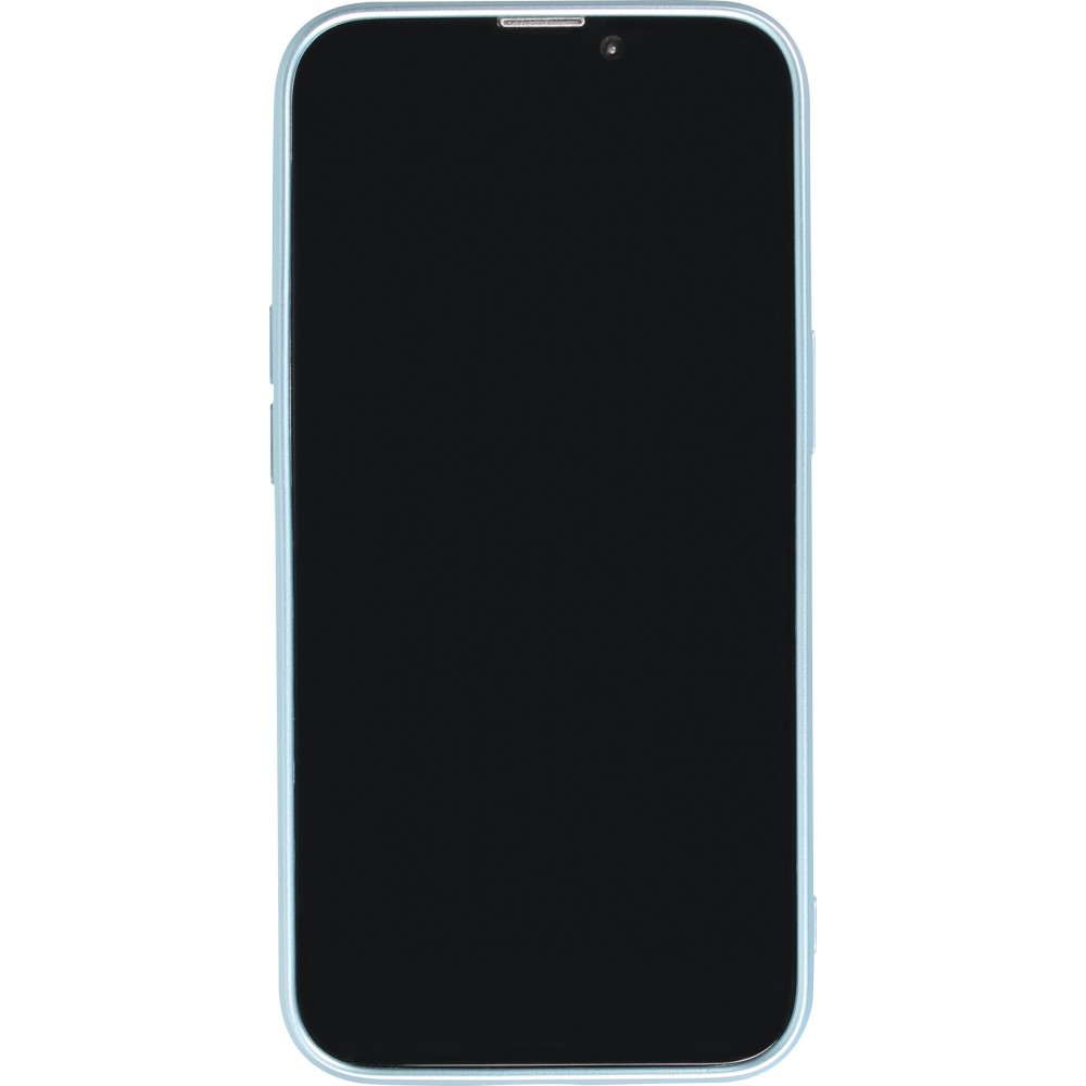Coque iPhone 15 - Gel souple avec vitre de protection caméra MagSafe - Bleu