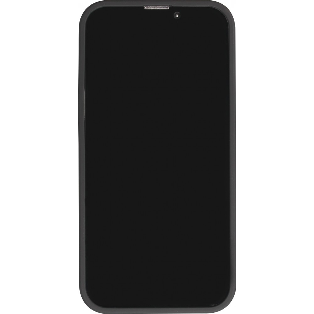 Coque iPhone 14 - Jelly cover glass semi-transparente MagSafe - Black