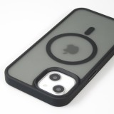 Coque iPhone 14 - Jelly cover glass semi-transparente MagSafe - Black